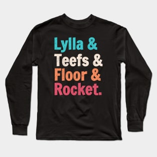 Lylla And Teefs And Floor And Rocket Vintage Long Sleeve T-Shirt